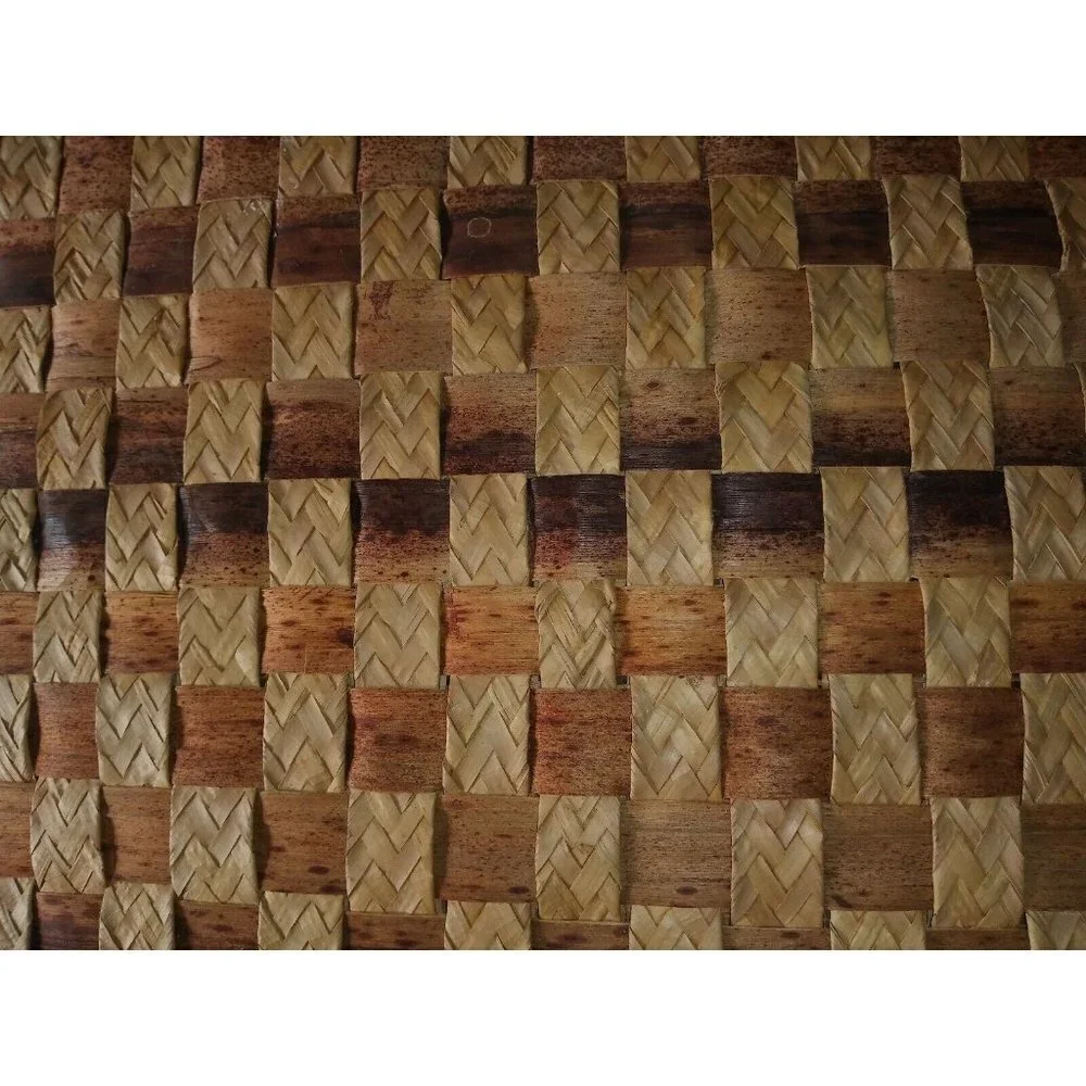 set of 2 PLACEMATS wicker Rattan WOVEN straw NWOT VINTAGE 19”x13” brown tan
